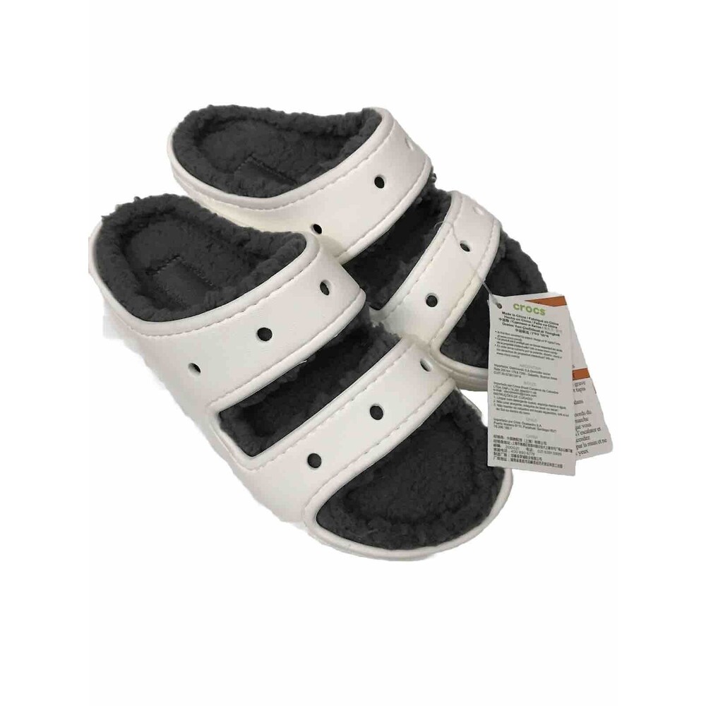 Crocs Classic Cozzy Comfort White Slip On Sandals Men’s 4 Women’s 6 - Picture 16 of 16